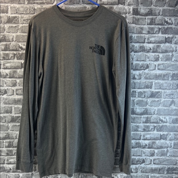 The North Face Men's Charcoal Long Sleeve Tee - Picture 1 of 8